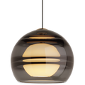 Sedona Pendant | Aged Brass | Smoke Monopoint Bulb(s) Not Included