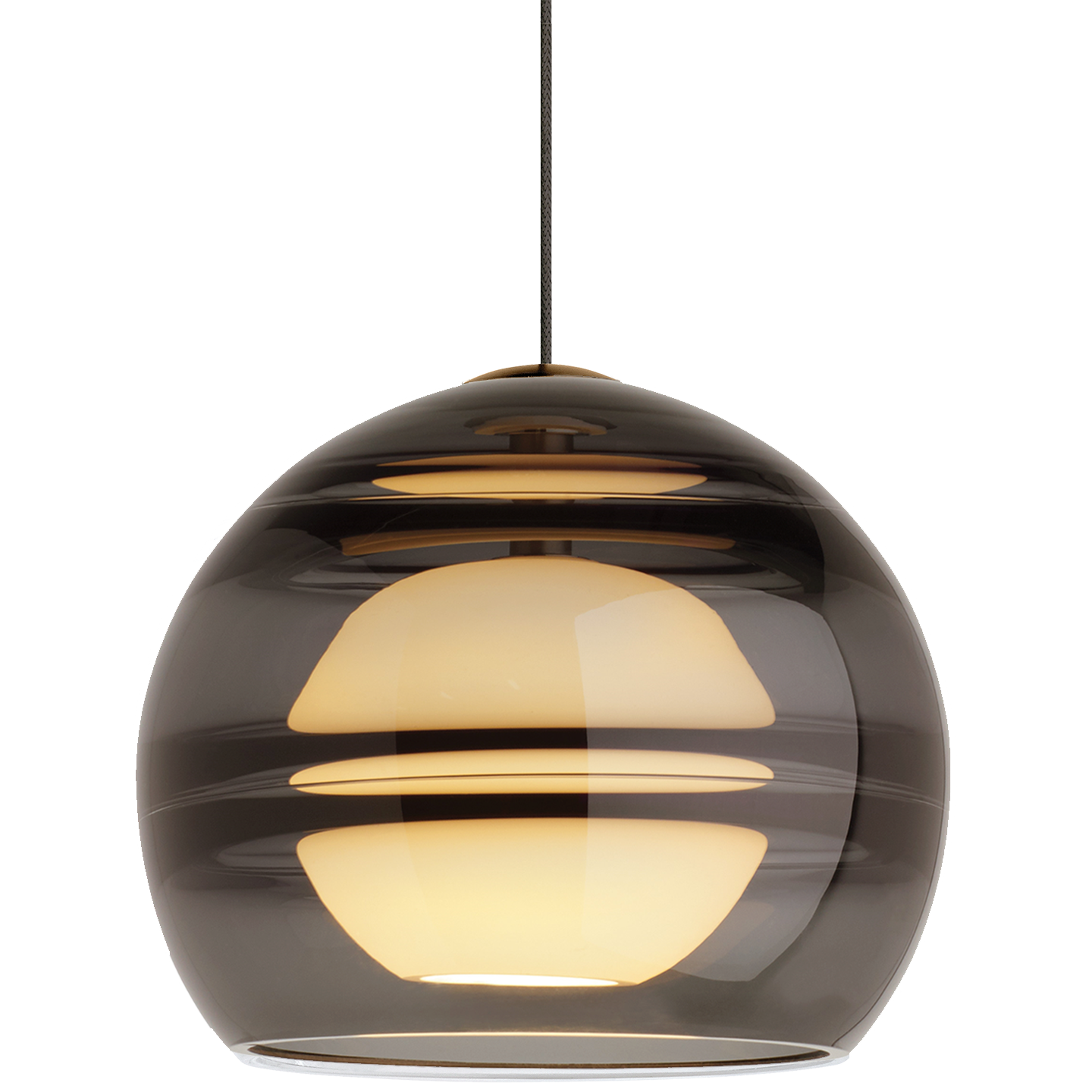 Sedona Pendant | Aged Brass | Smoke Monopoint Bulb(s) Included
