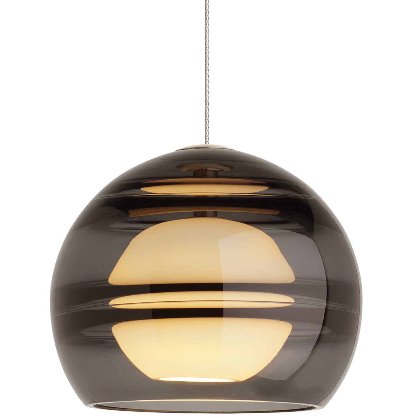 Sedona Pendant | Satin Nickel | Smoke Monopoint Bulb(s) Included