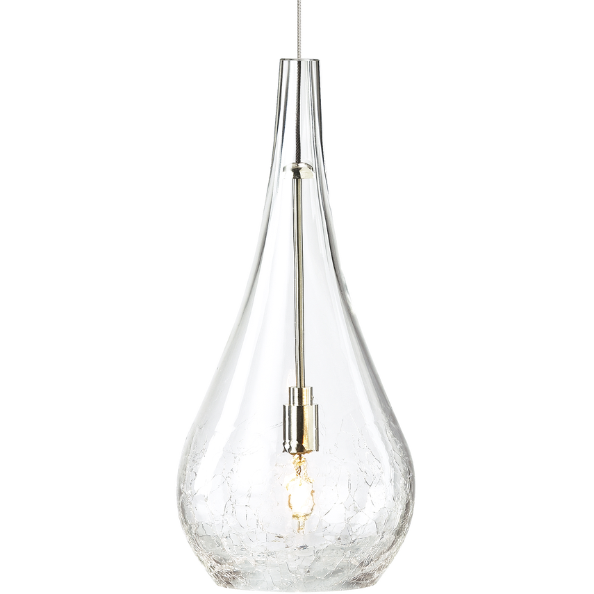 Seguro Pendant | Satin Nickel | Clear glass Monopoint Bulb(s) Not Included