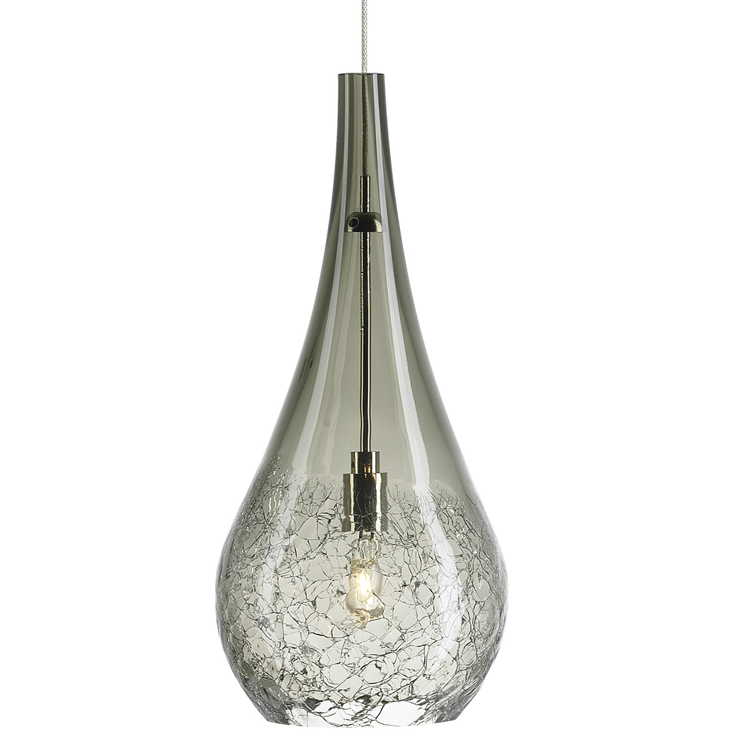 Seguro Pendant | Satin Nickel | Smoke glass Monopoint Bulb(s) Not Included