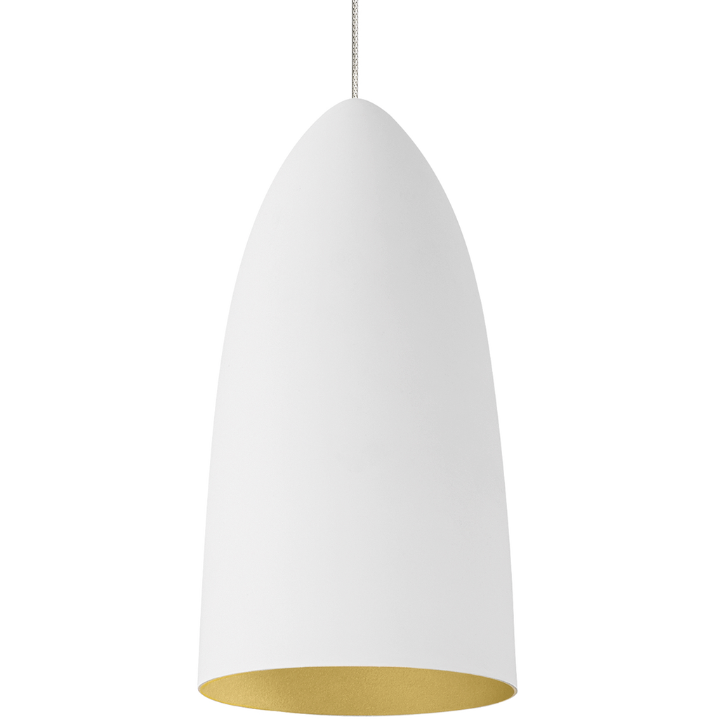 Mini Signal Pendant MonoPoint Rubberized White/Gold satin nickel 3000K 90 CRI 12 volt led 95 cri 3000k
