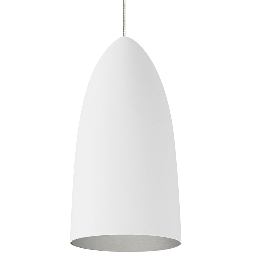 Mini Signal Pendant MonoPoint Rubberized White/Platinum satin nickel 3000K 90 CRI 12 volt led 95 cri 3000k
