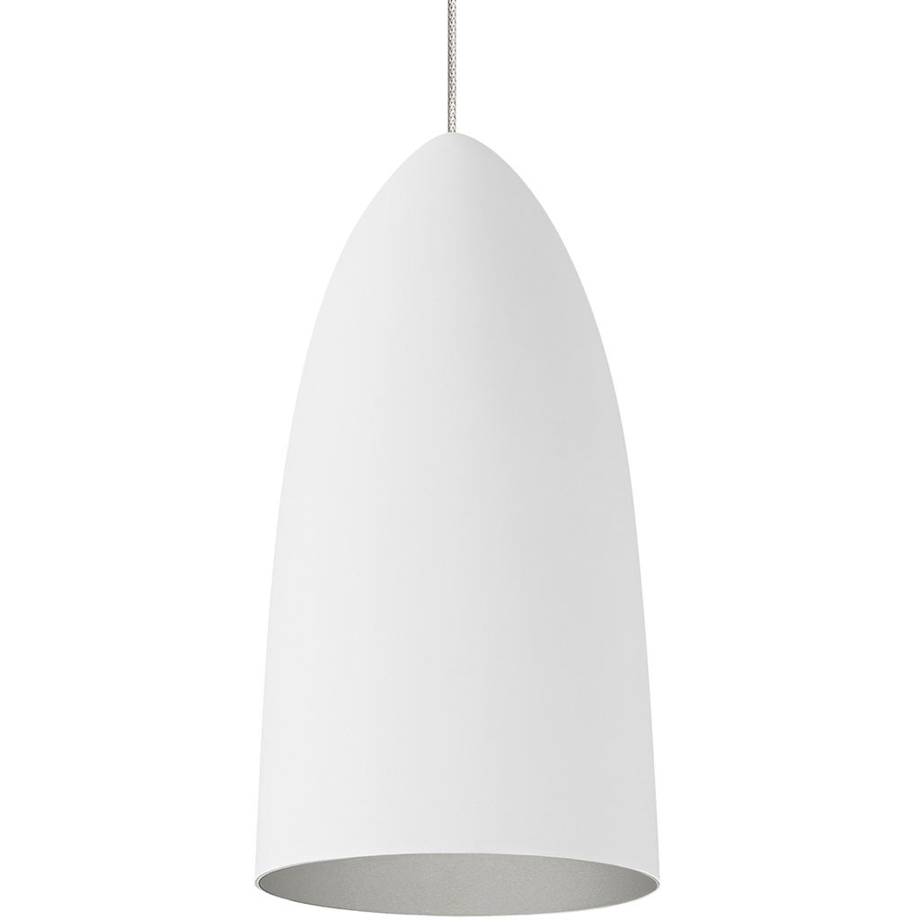 Mini Signal Pendant MonoPoint Rubberized White/Platinum satin nickel 3000K 90 CRI 12 volt led 95 cri 3000k
