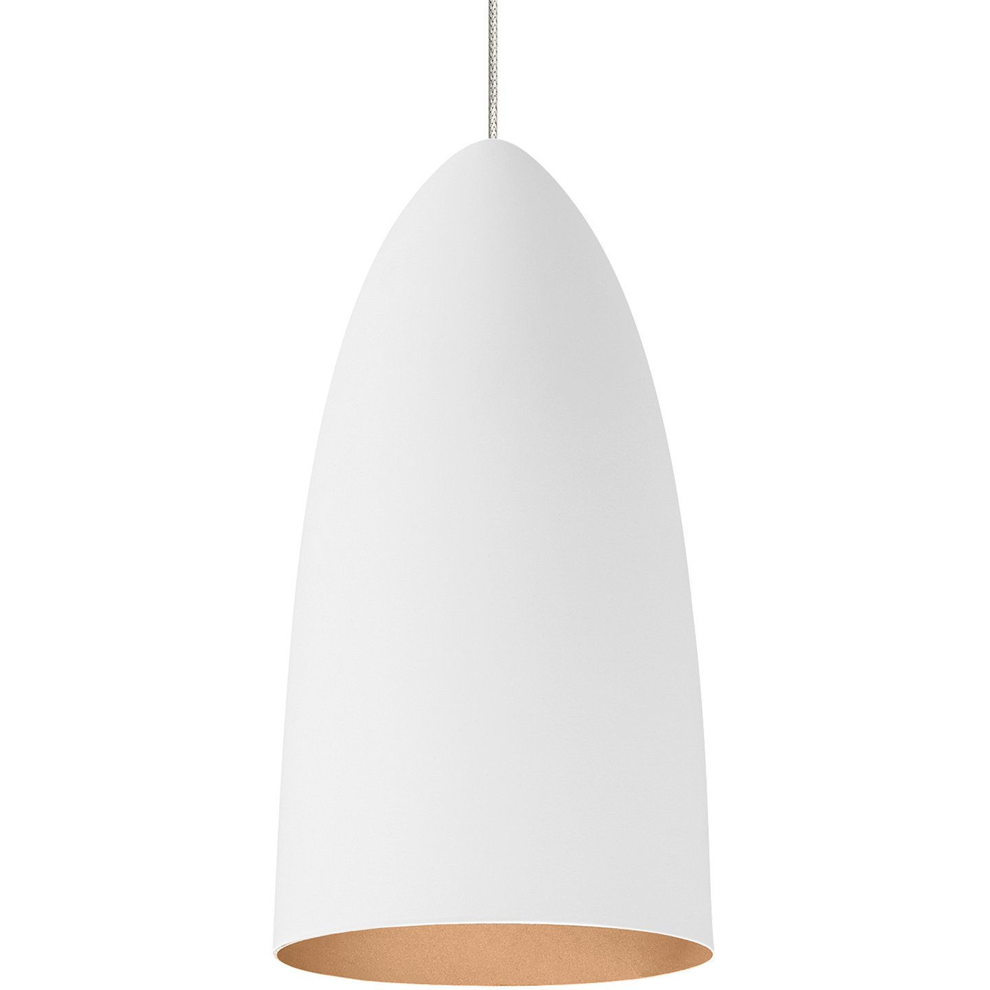 Mini Signal Pendant MonoPoint Rubberized White/Copper satin nickel 3000K 90 CRI 12 volt led 95 cri 3000k