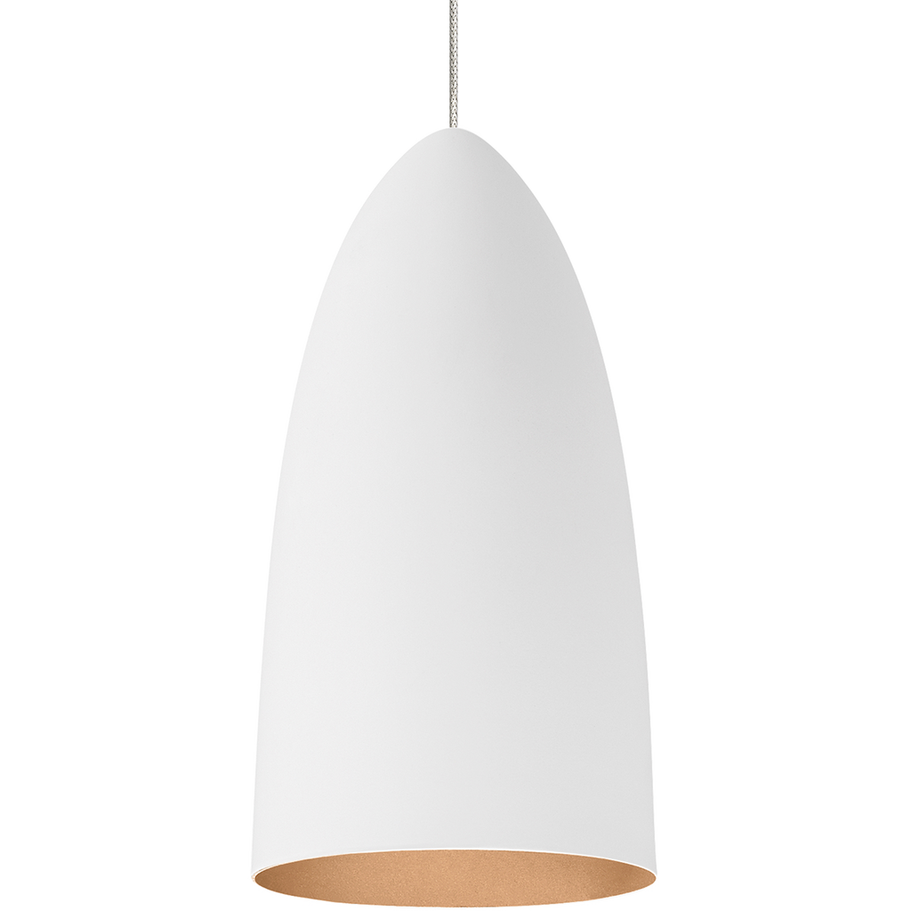 Mini Signal Pendant MonoPoint Rubberized White/Copper satin nickel 3000K 90 CRI 12 volt led 95 cri 3000k
