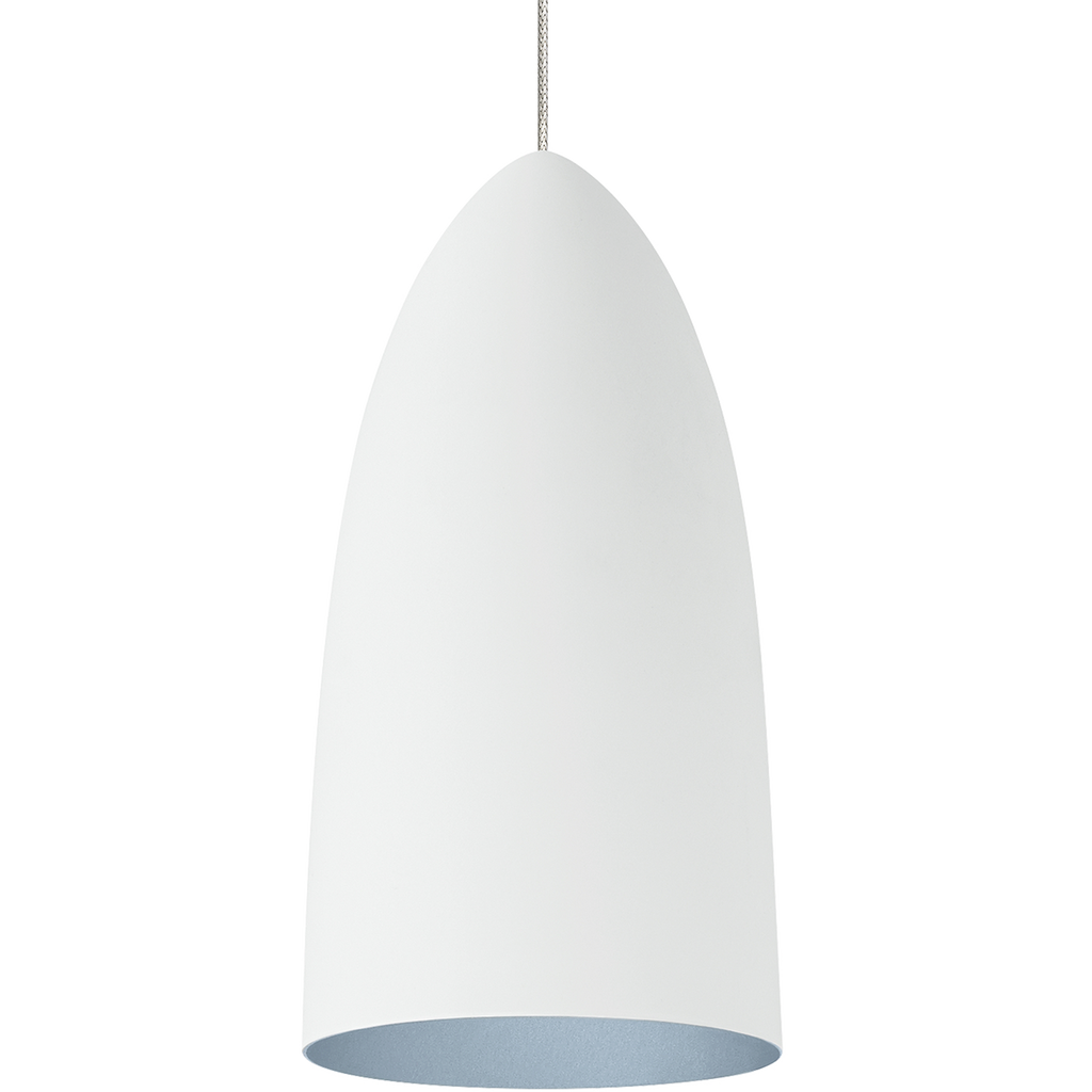 Mini Signal Pendant MonoPoint Rubberized White/Blue satin nickel 3000K 90 CRI 12 volt led 95 cri 3000k