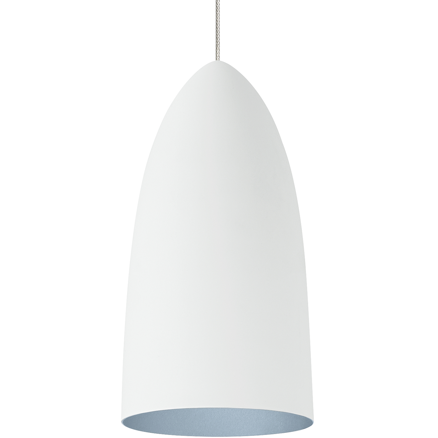Mini Signal Pendant MonoPoint Rubberized White/Blue satin nickel 3000K 90 CRI 12 volt led 95 cri 3000k