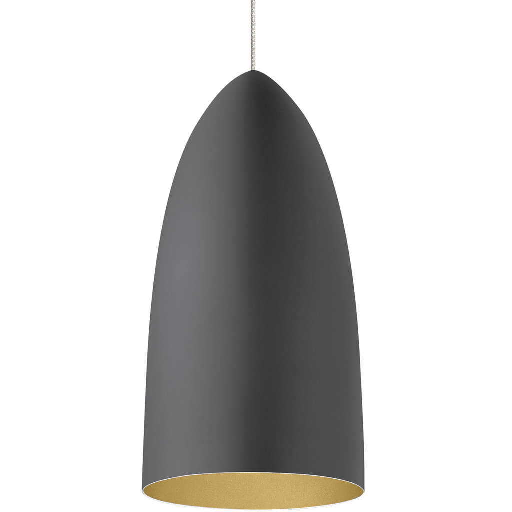 Mini Signal Pendant MonoPoint Rubberized Gray/Gold satin nickel 3000K 90 CRI 12 volt led 95 cri 3000k