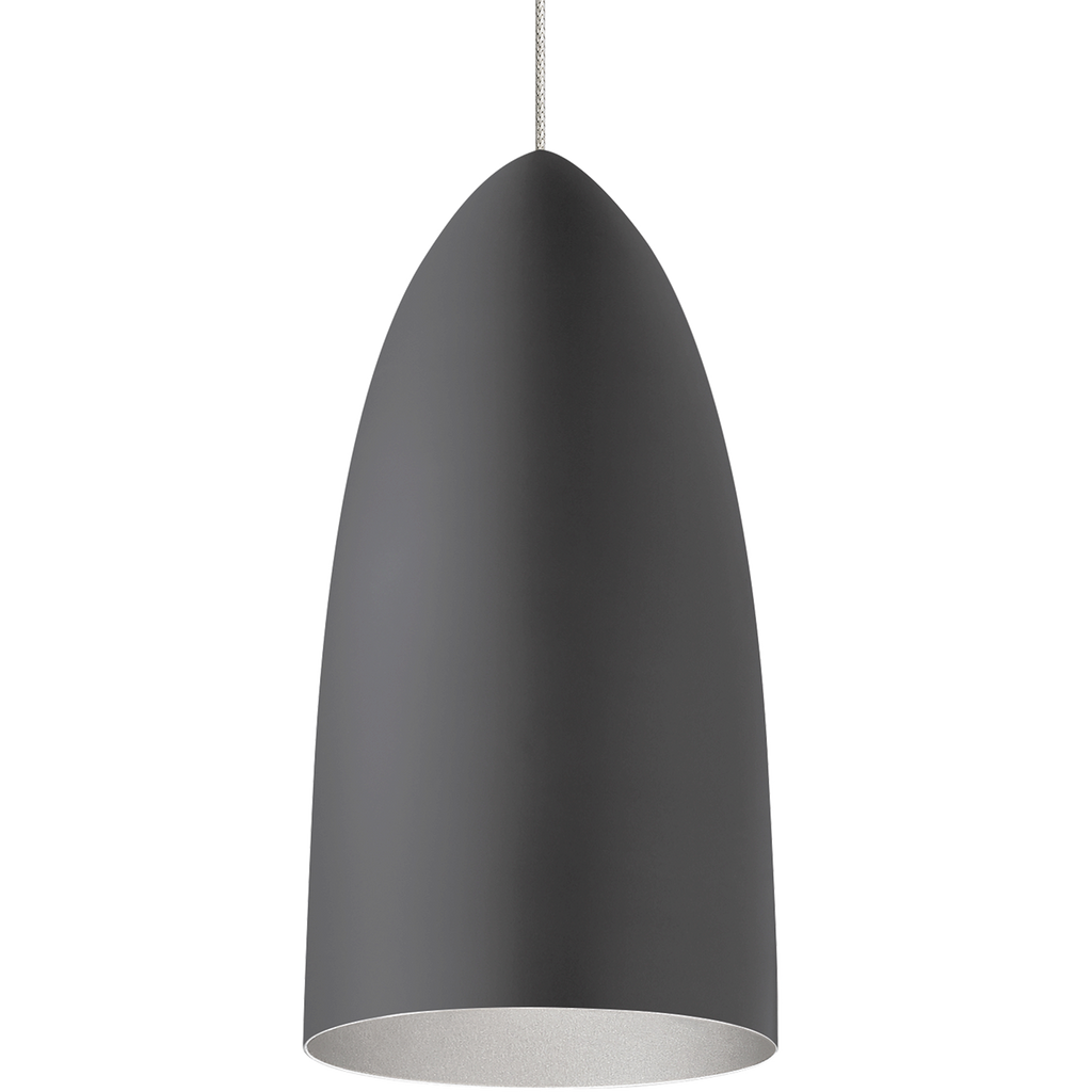 Mini Signal Pendant MonoPoint Rubberized Gray/Platinum satin nickel no lamp