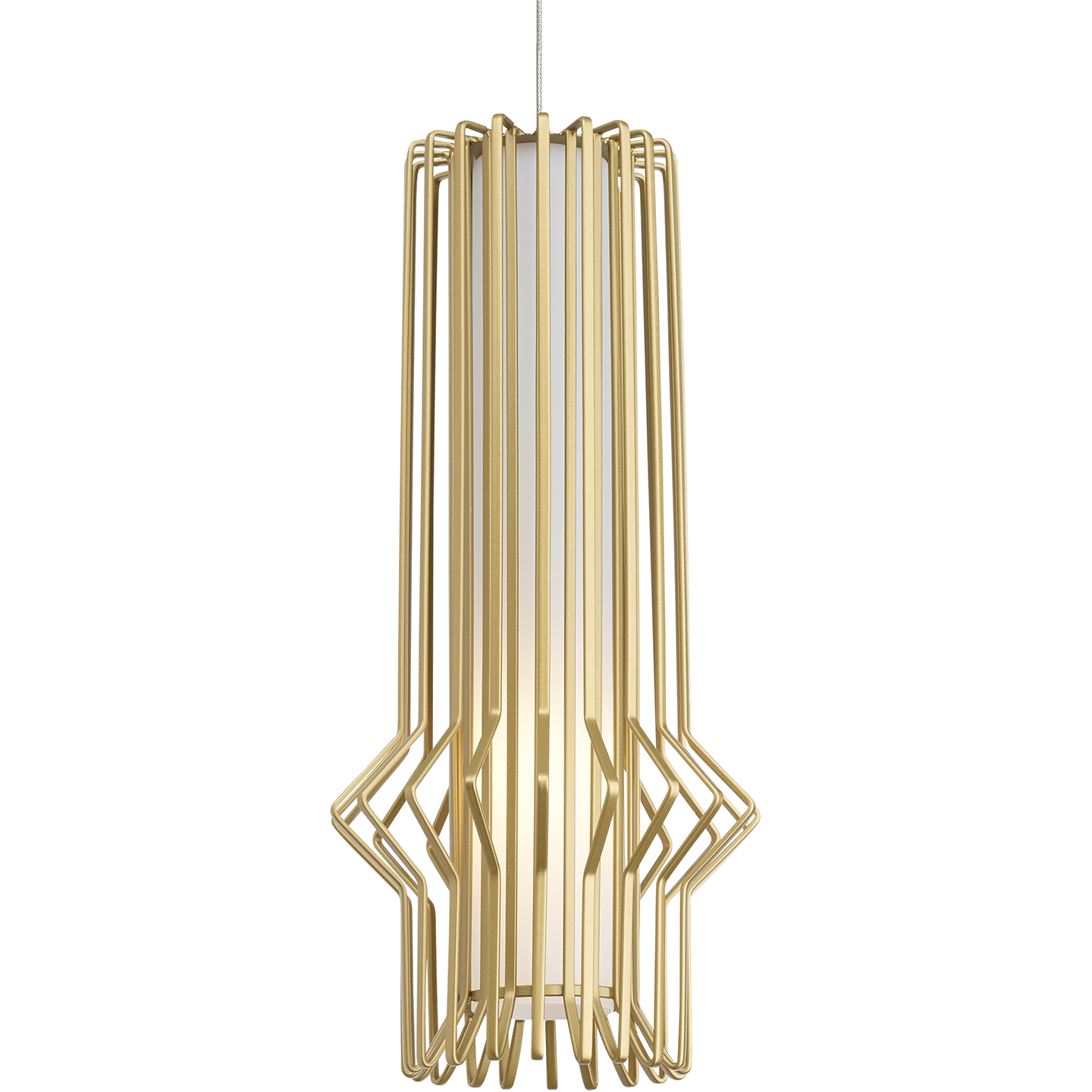 Syrma Mini Pendant | Satin Nickel | Satin Gold Monopoint Bulb(s) Included