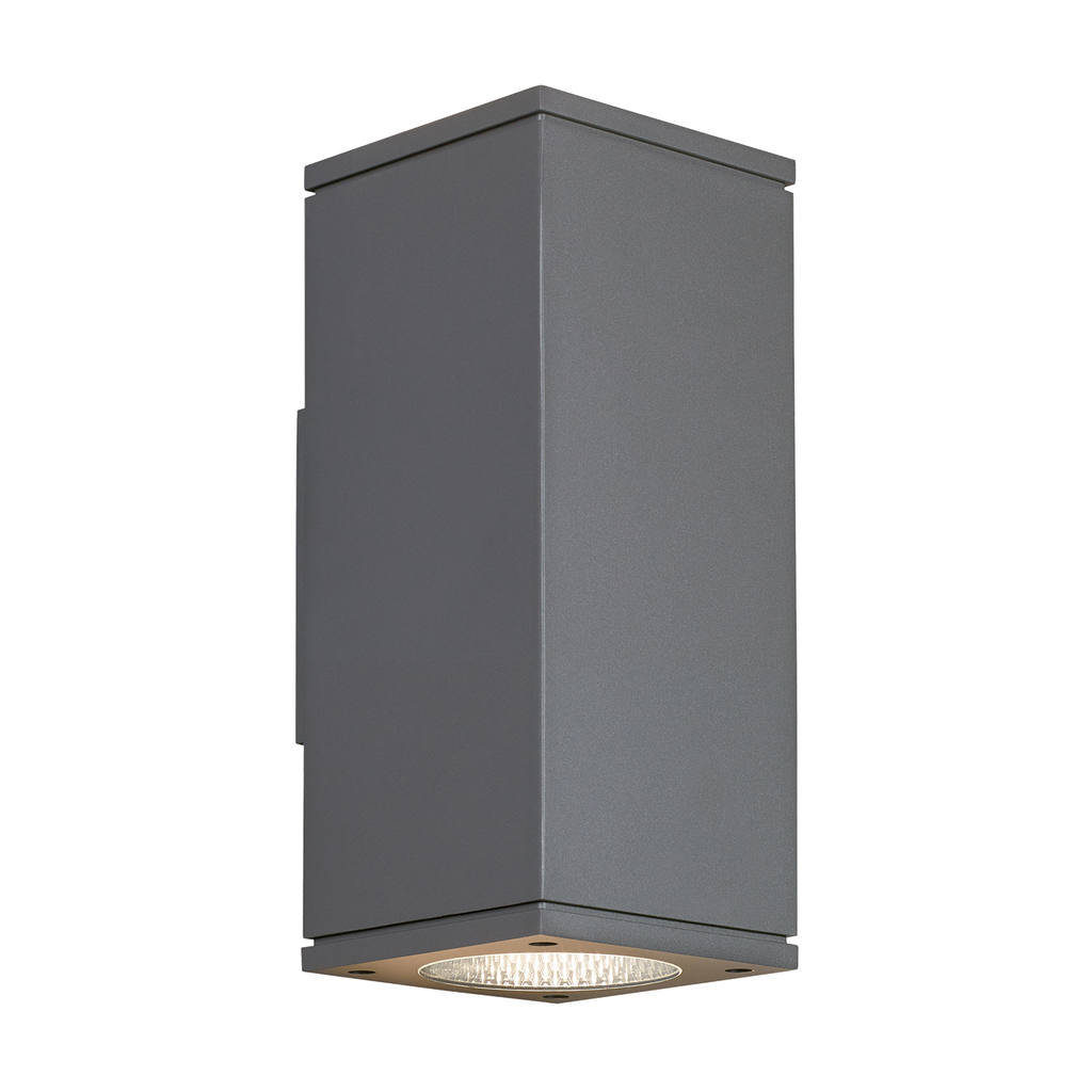Tegel 12 Outdoor Wall | Charcoal 2700K 36° Up + Down Uplight + Downlight None