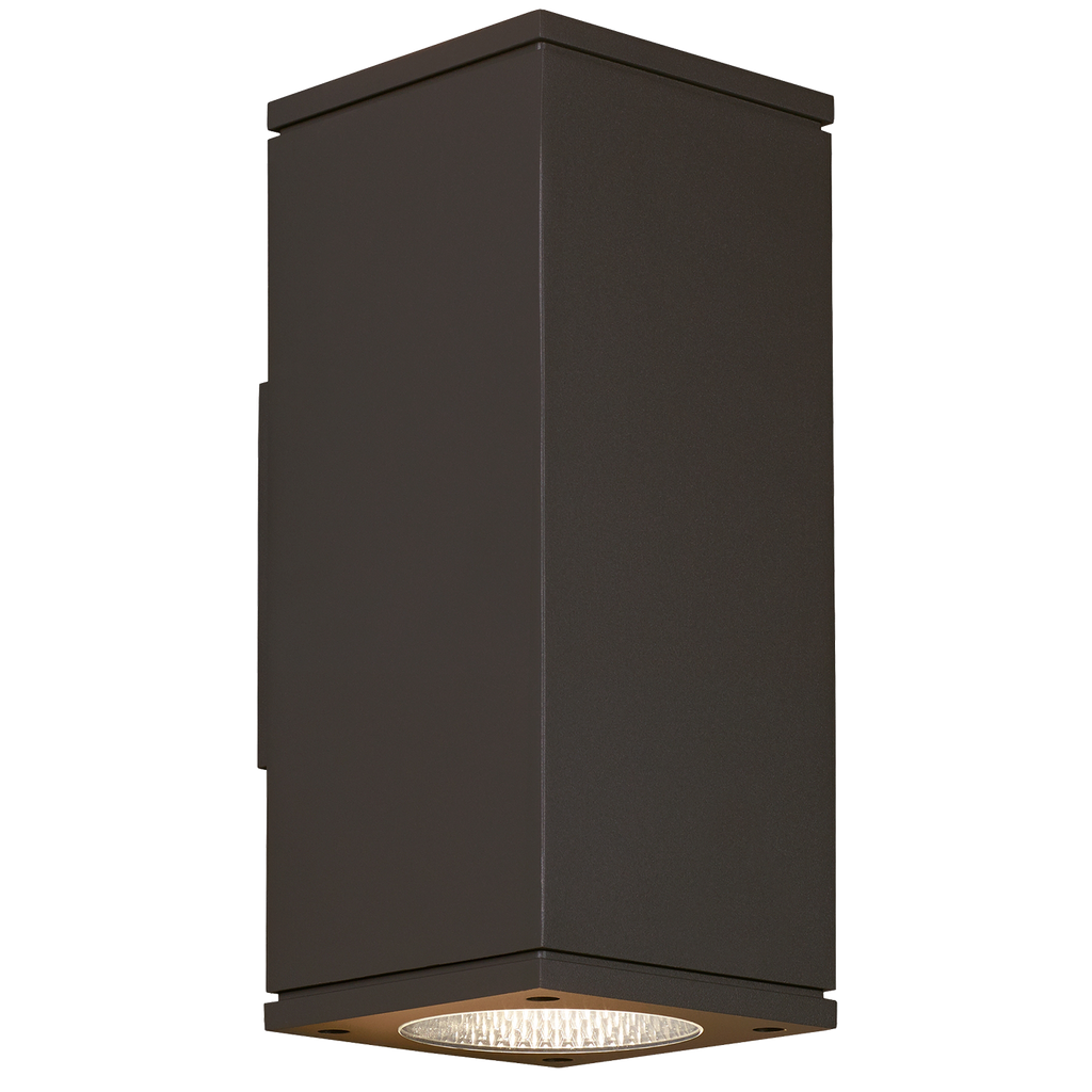 Tegel 12 Outdoor Wall | Black 3000K 36° Downlight None