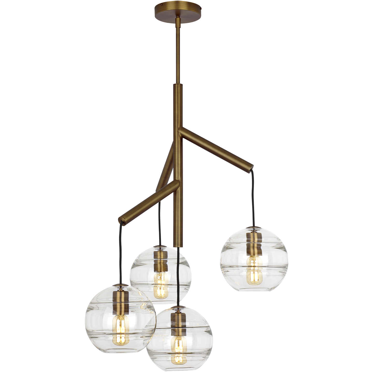 Sedona Single Chandelier Single Clear Aged Brass 2700K 90 CRI t14 led 90 cri 2700k 120v