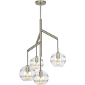 Sedona Single Chandelier Single Clear Satin Nickel Bulb Not Included