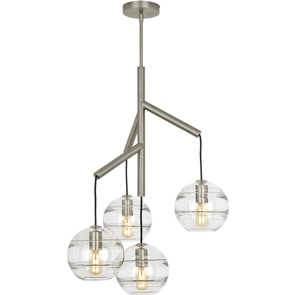 Sedona Single Chandelier Single Clear Satin Nickel 2700K 90 CRI t14 led 90 cri 2700k 120v
