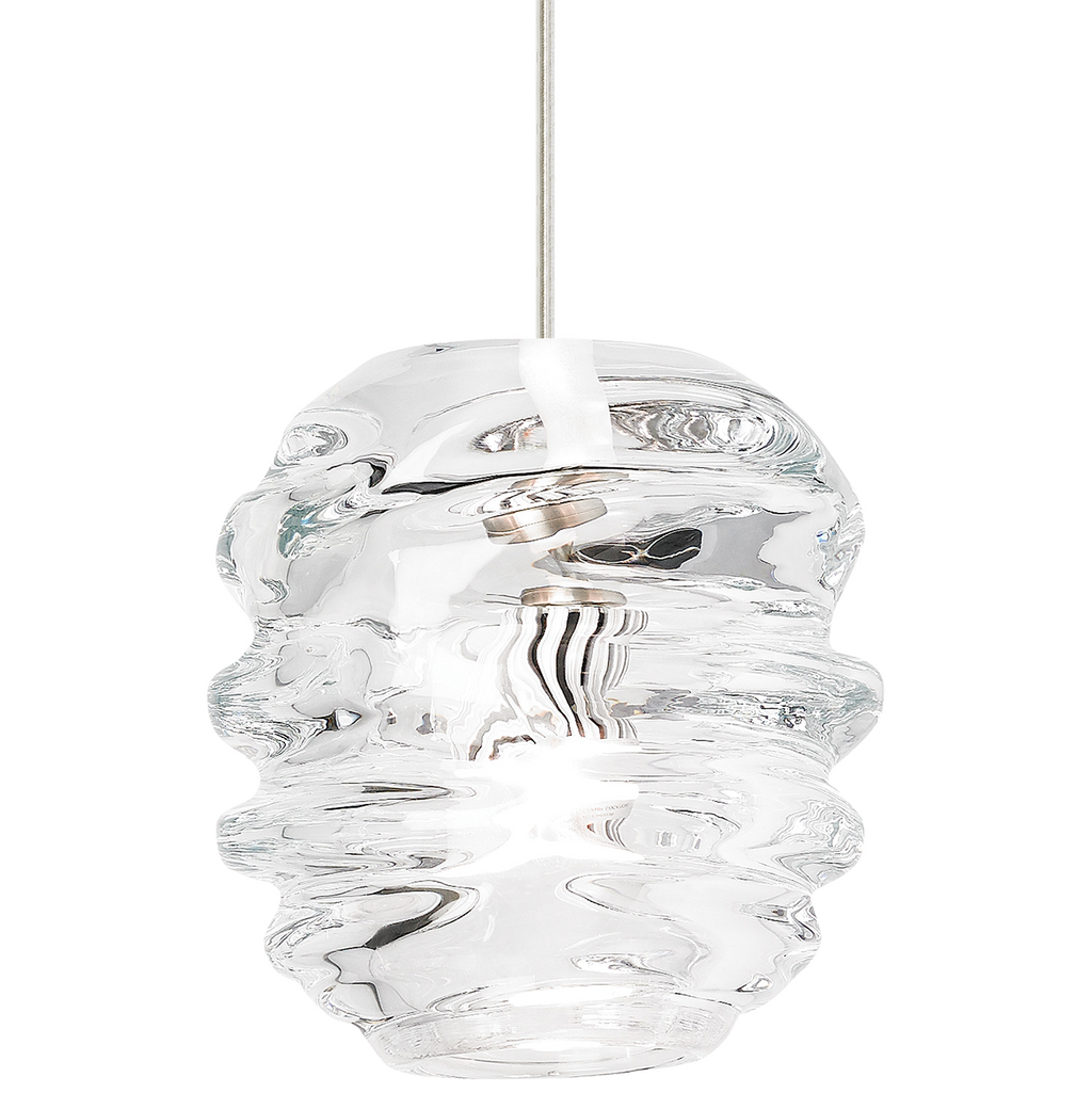 Audra Pendant | Satin Nickel | Clear Glass Bulb(s) Not Included