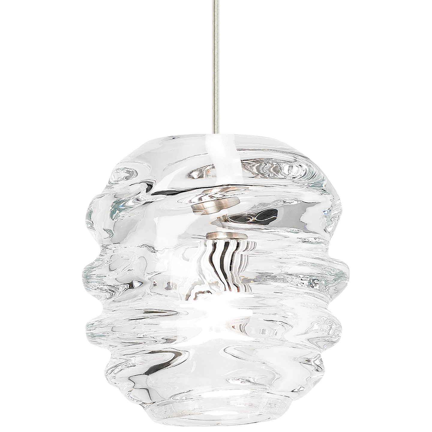 Audra Pendant | Satin Nickel | Clear Glass Bulb(s) Not Included