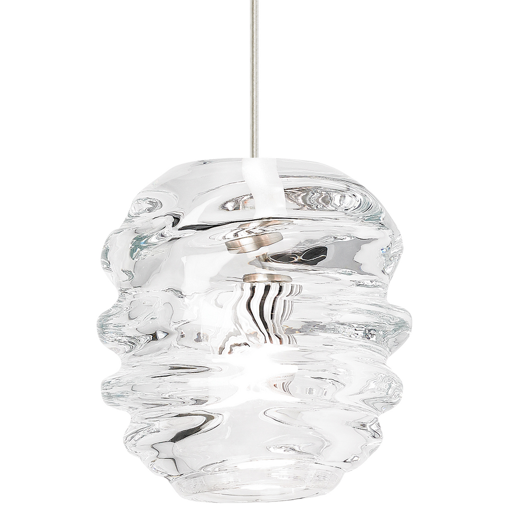 Audra Pendant | Satin Nickel | Clear Glass Bulb(s) Included