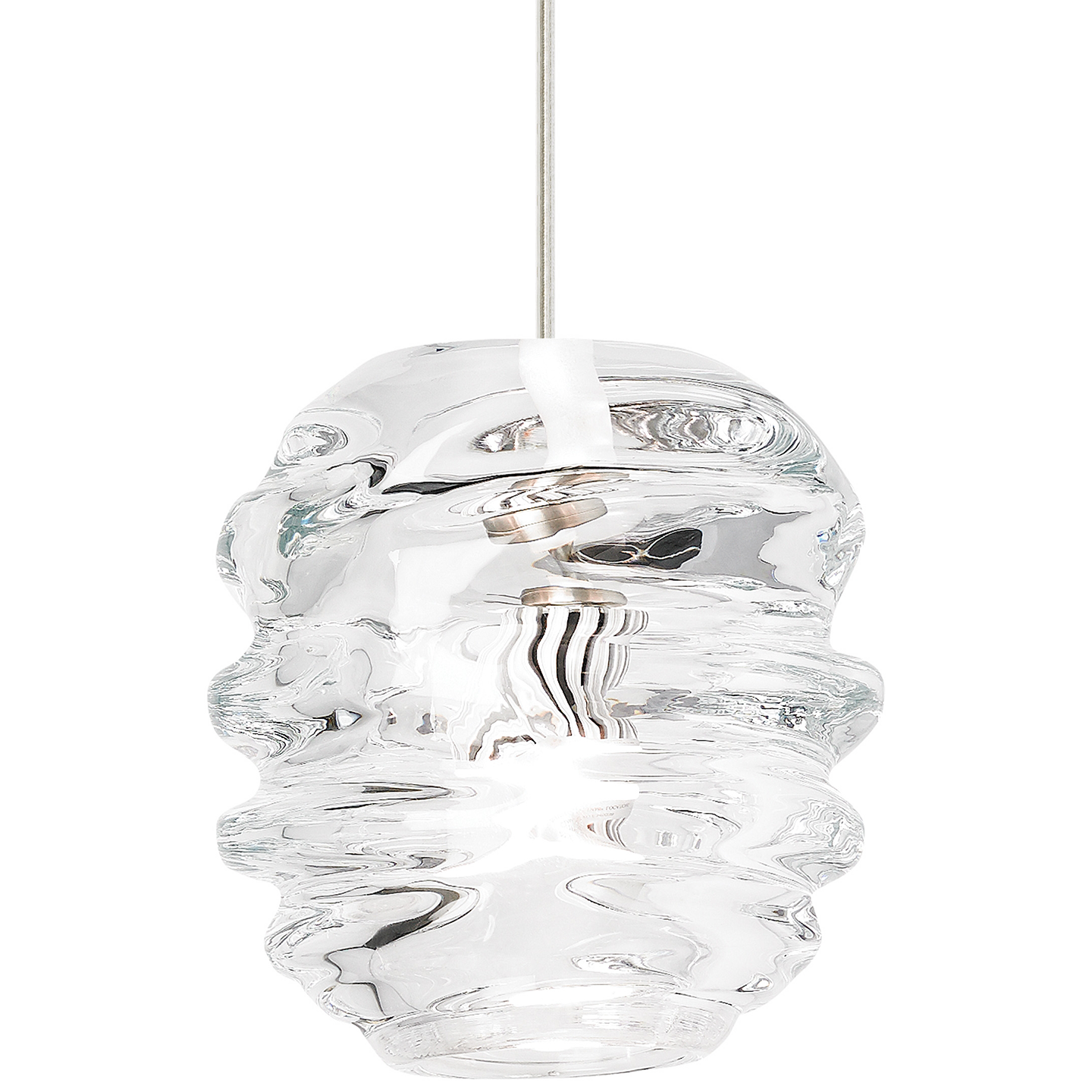 Audra Pendant | Satin Nickel | Clear Glass Bulb(s) Included