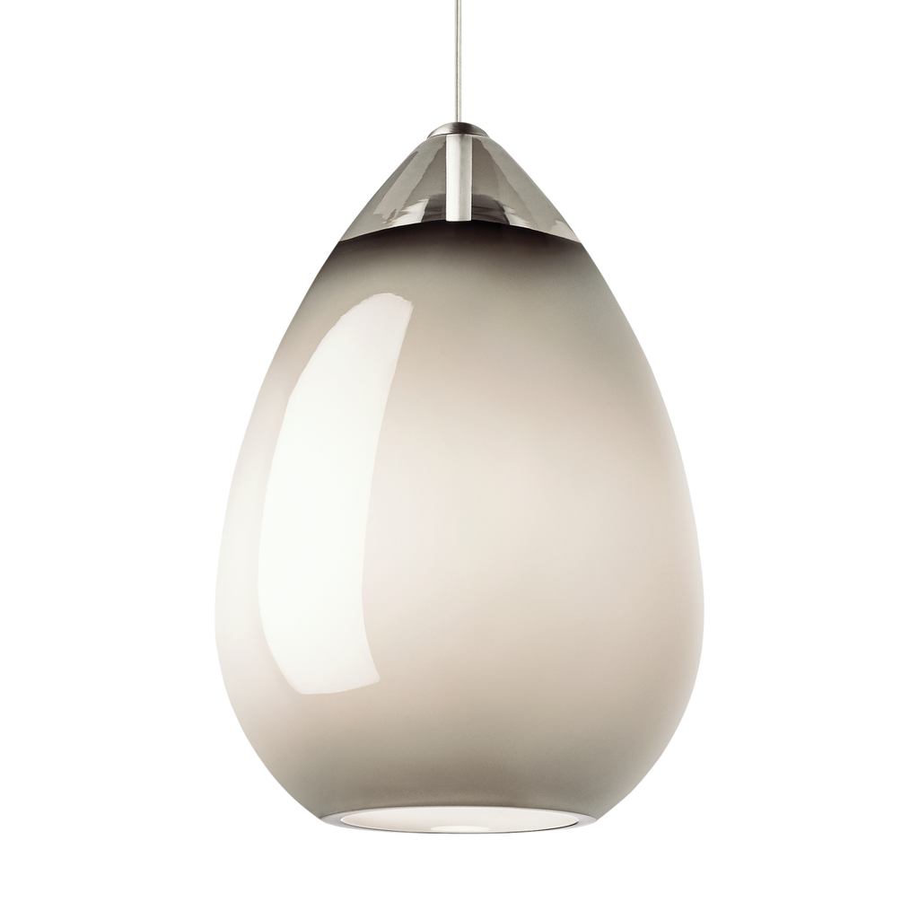 Alina Grande Pendant Smoke Satin Nickel A19 LED 2700K 90 CRI 120V