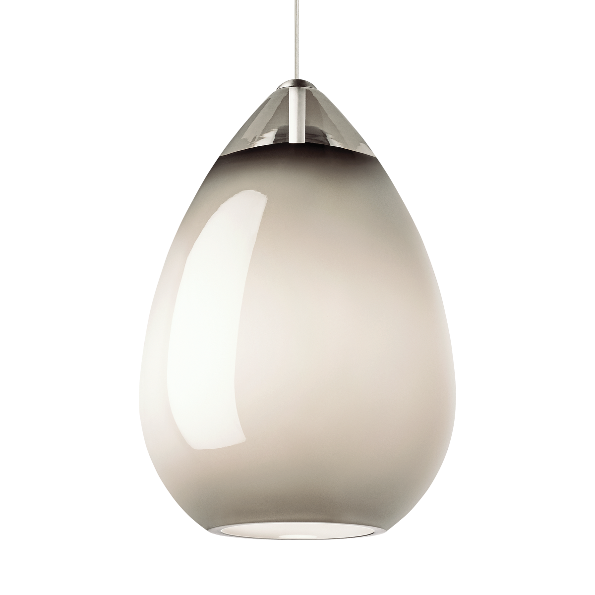 Alina Grande Pendant Smoke Satin Nickel A19 LED 2700K 90 CRI 120V