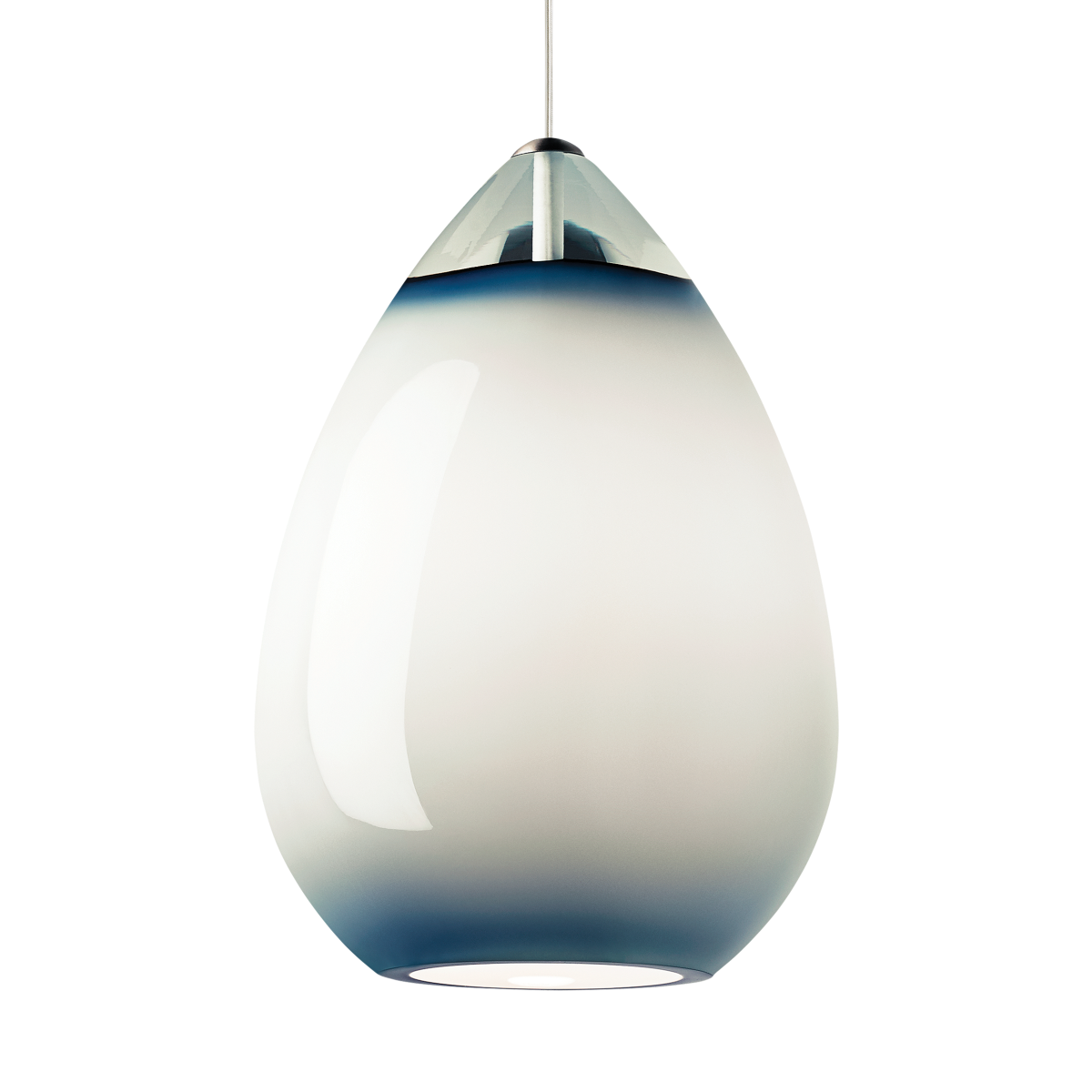 Alina Grande Pendant Steel Blue Satin Nickel A19 LED 2700K 90 CRI 120V