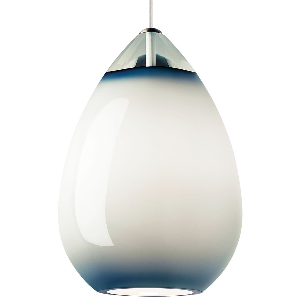 Alina Grande Pendant | Steel Blue Satin Nickel Bulb Not Included