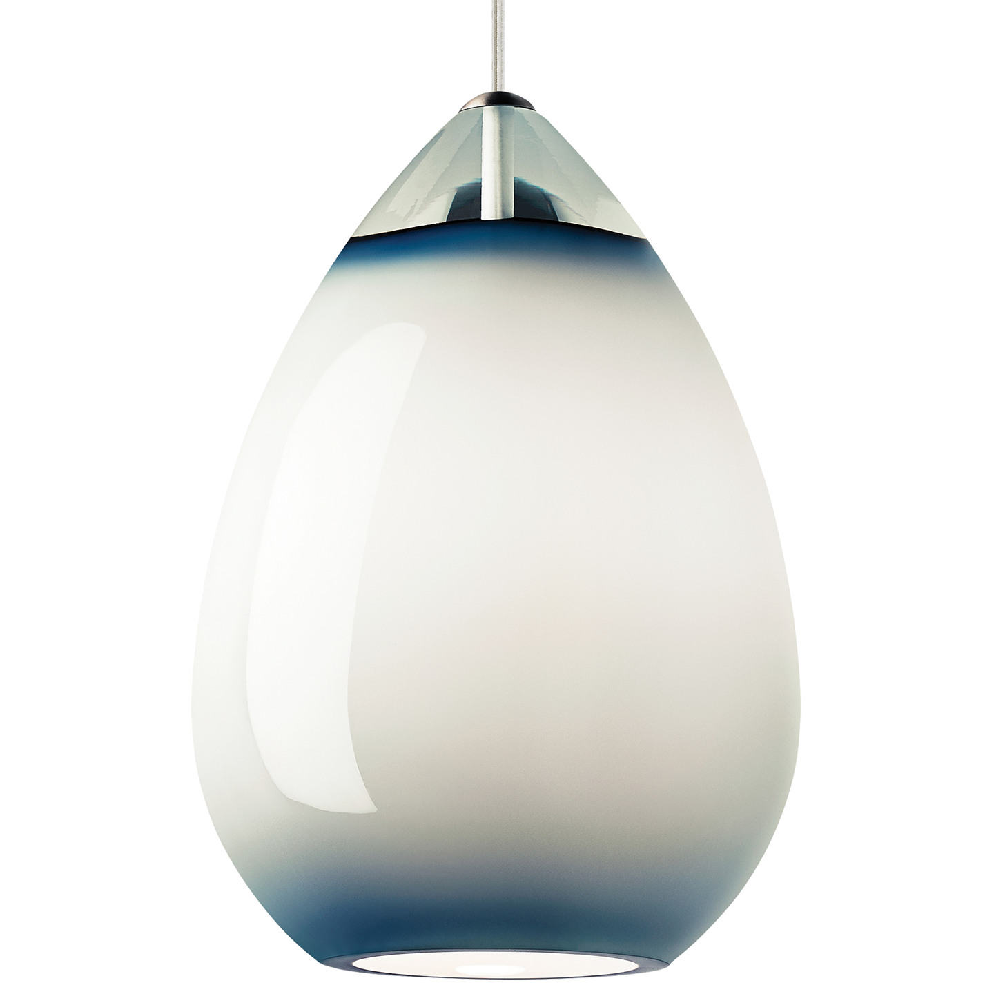 Alina Grande Pendant | Steel Blue Satin Nickel Bulb Not Included