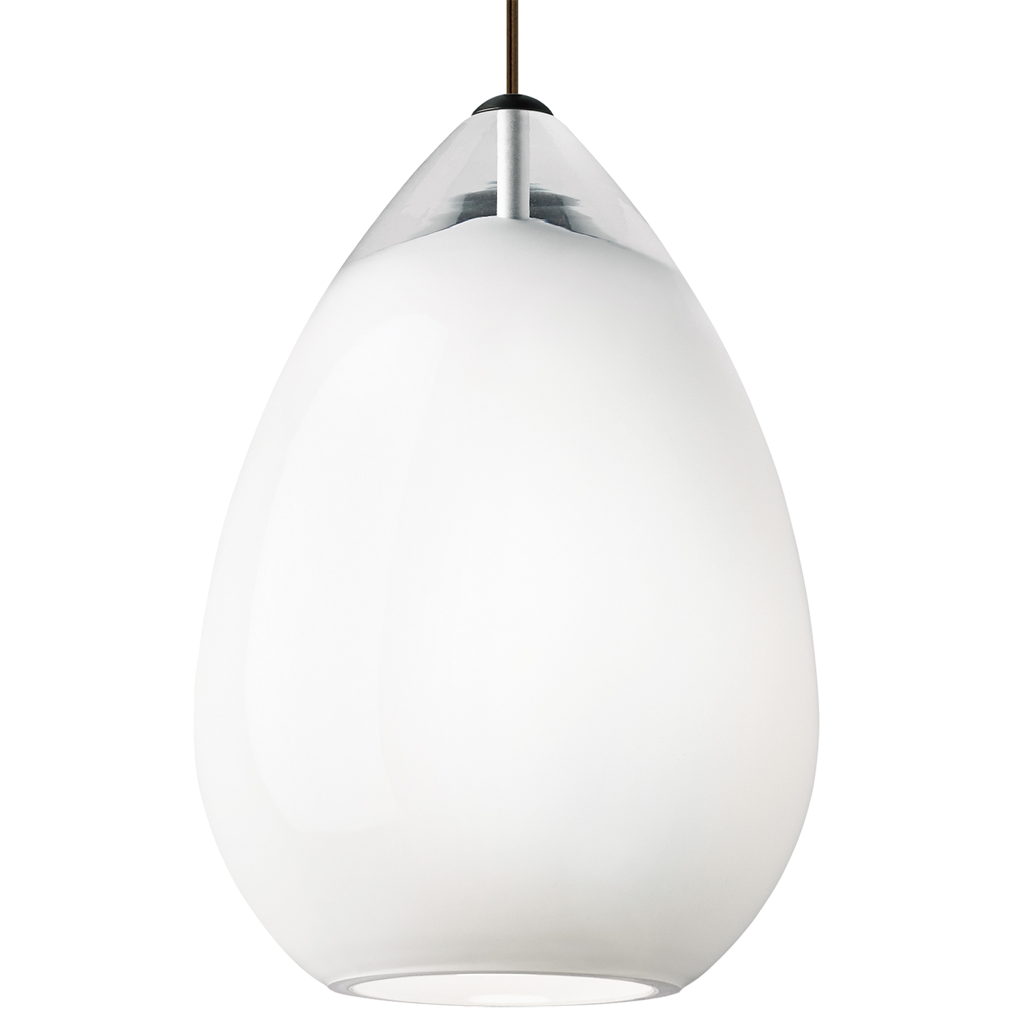 Alina Grande Pendant White Satin Nickel Bulb Not Included
