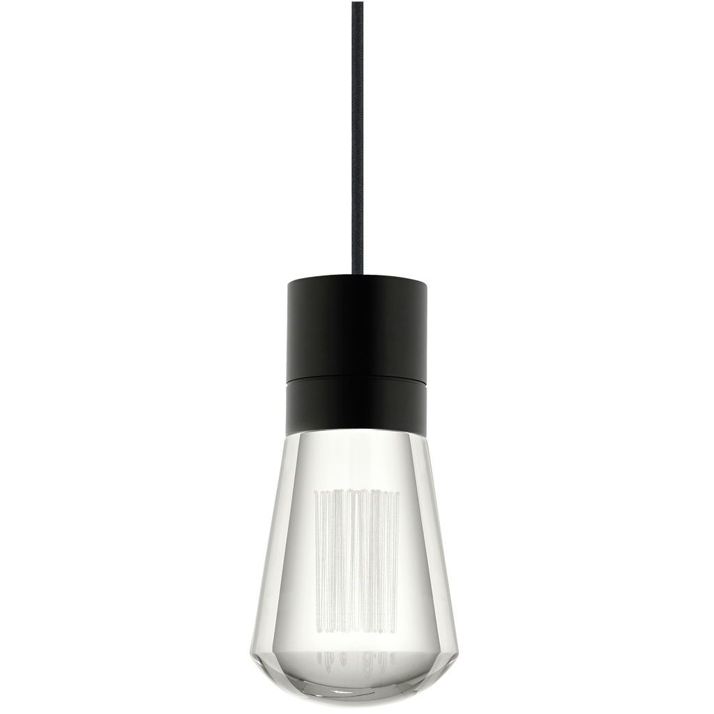 Alva 1-Light Pendant | Black | Black Cord 2700K