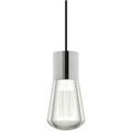 Alva 1-Light Pendant | Satin Nickel | Black Cord 2700K