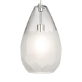 Briolette Grande Pendant Frost Satin Nickel Bulb Not Included