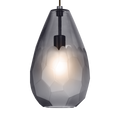 Briolette Grande Pendant | Smoke Satin Nickel Bulb Not Included