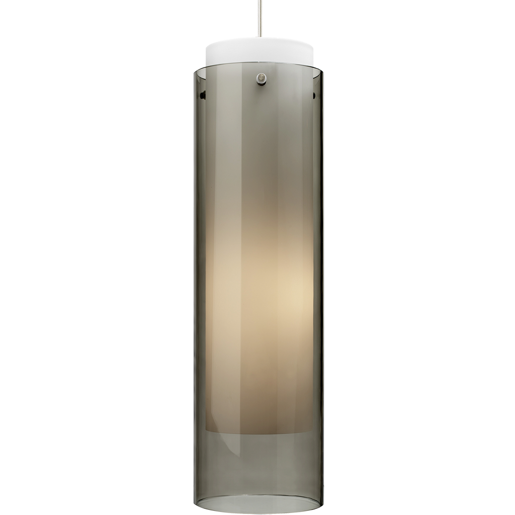 Echo Grande Pendant | Satin Nickel | Transparent Smoke Glass Bulb(s) Included