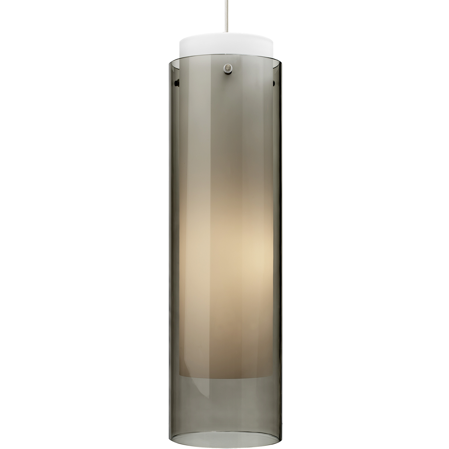 Echo Grande Pendant | Satin Nickel | Transparent Smoke Glass Bulb(s) Included