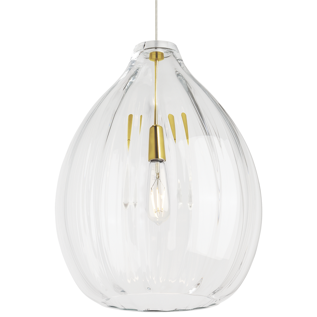Harper Pendant | Clear Natural Brass Bulb Not Included