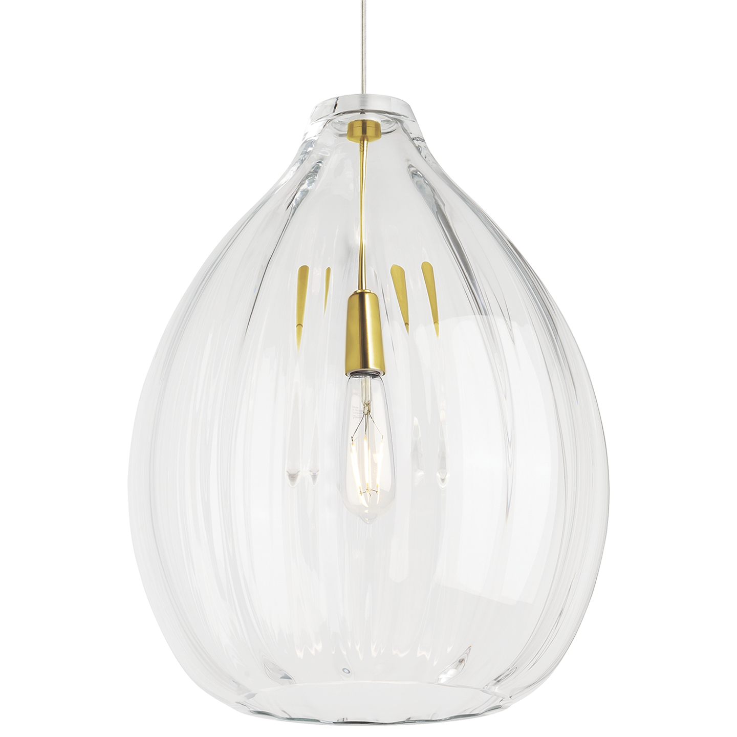 Harper Pendant Clear Natural Brass LED 2700K 90 CRI 90 cri 2700k 120v (t24)