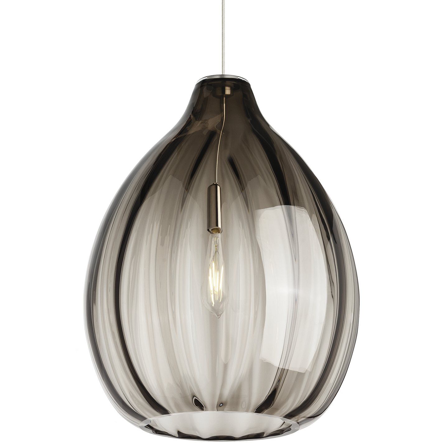 Harper Pendant | Smoke Satin Nickel Bulb Not Included