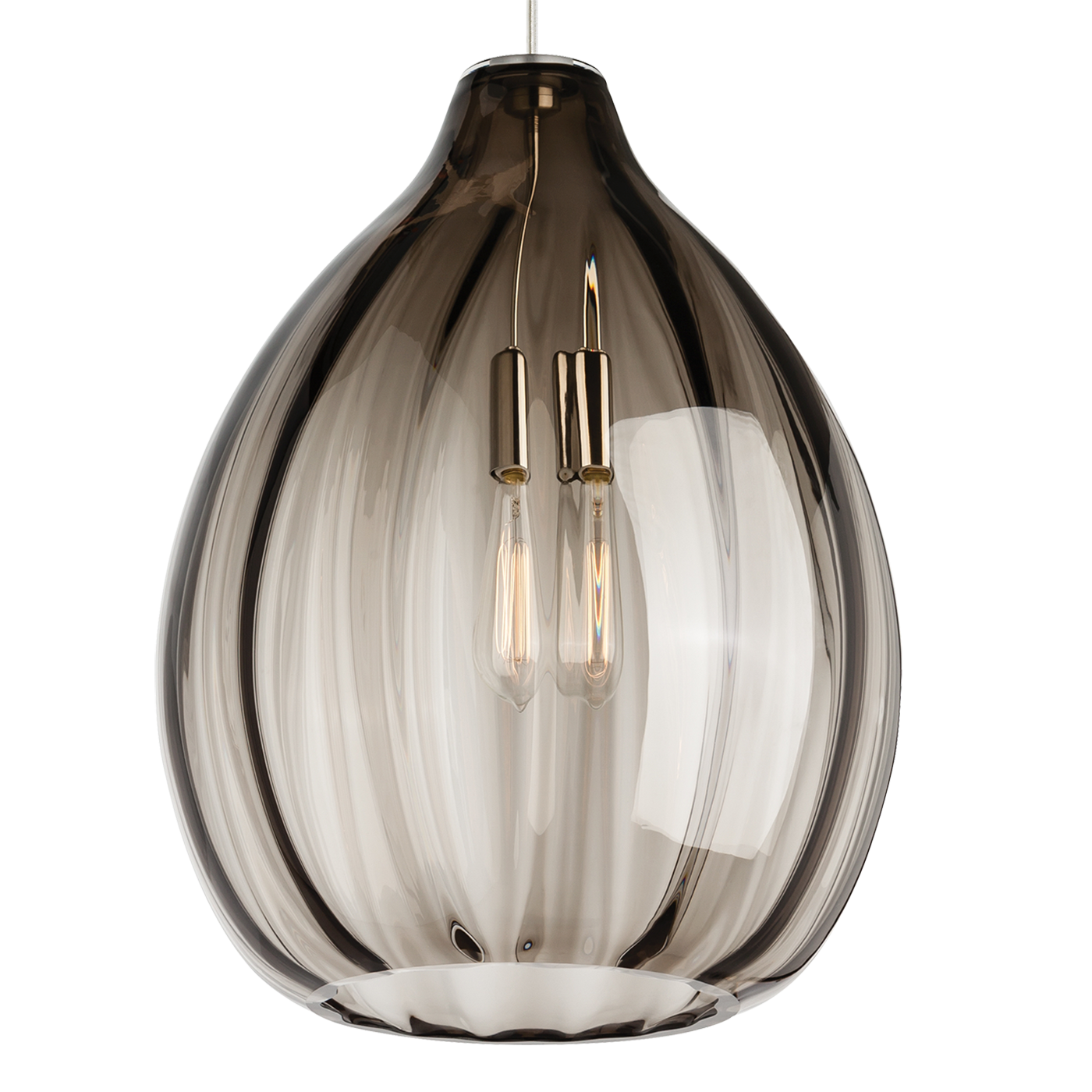 Harper Pendant | Smoke Satin Nickel Bulb Not Included