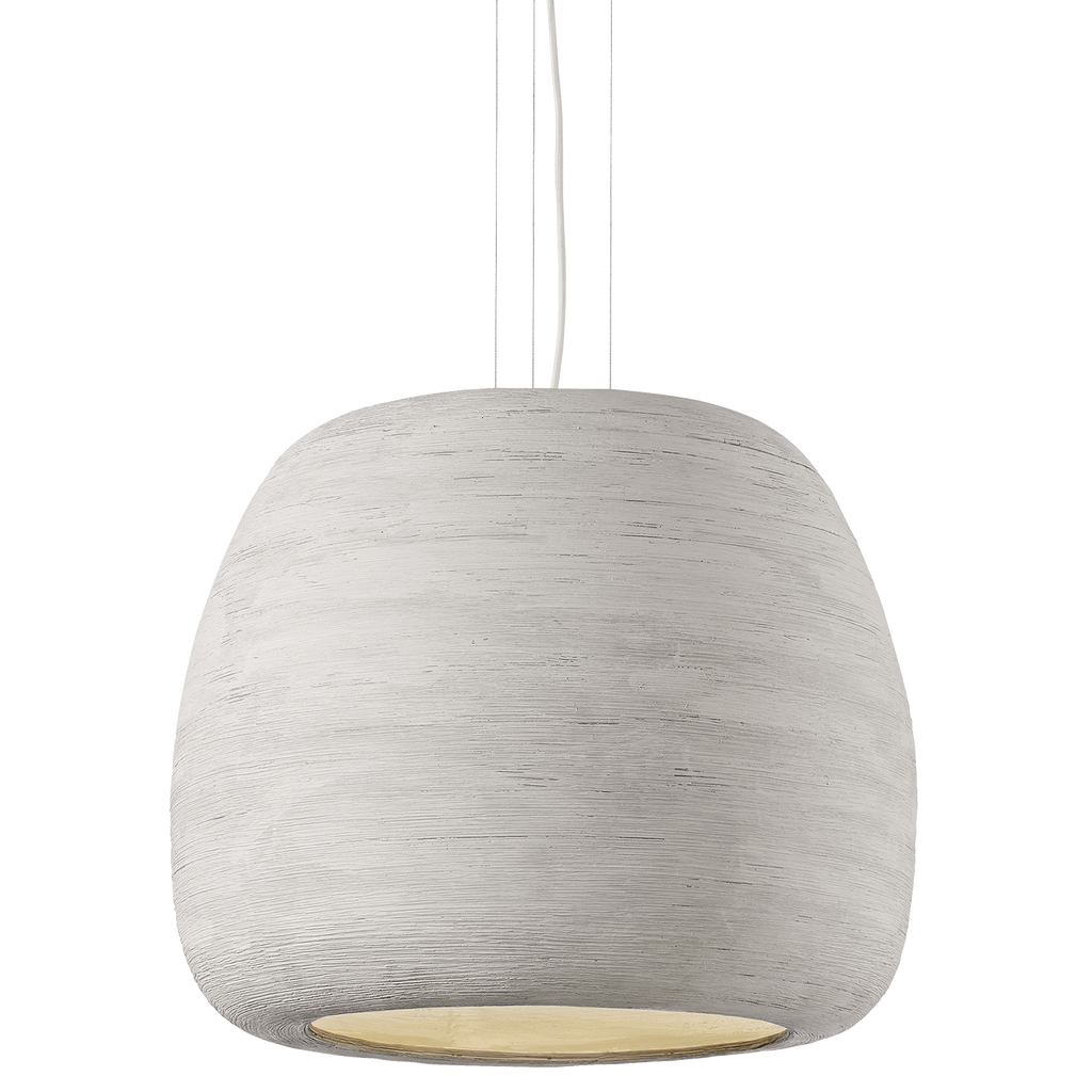 Karam Large Pendant | Large Concrete/White Bulb Not Included