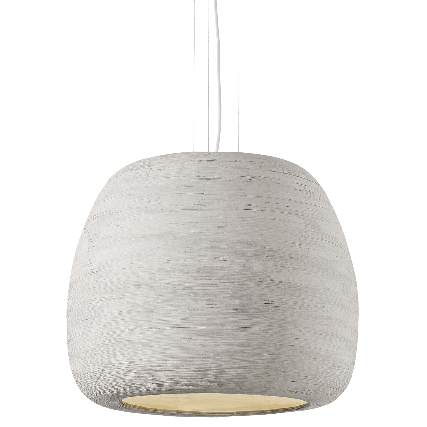 Karam Large Pendant Large Concrete/White A21 LED 2700K 90 CRI 120V