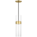 Manette Medium Pendant Clear Glass natural brass 3000K 90 CRI integrated led 90 cri 3000k 120v