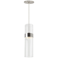 Manette Medium Pendant Clear Glass satin nickel 3000K 90 CRI integrated led 90 cri 3000k 120v