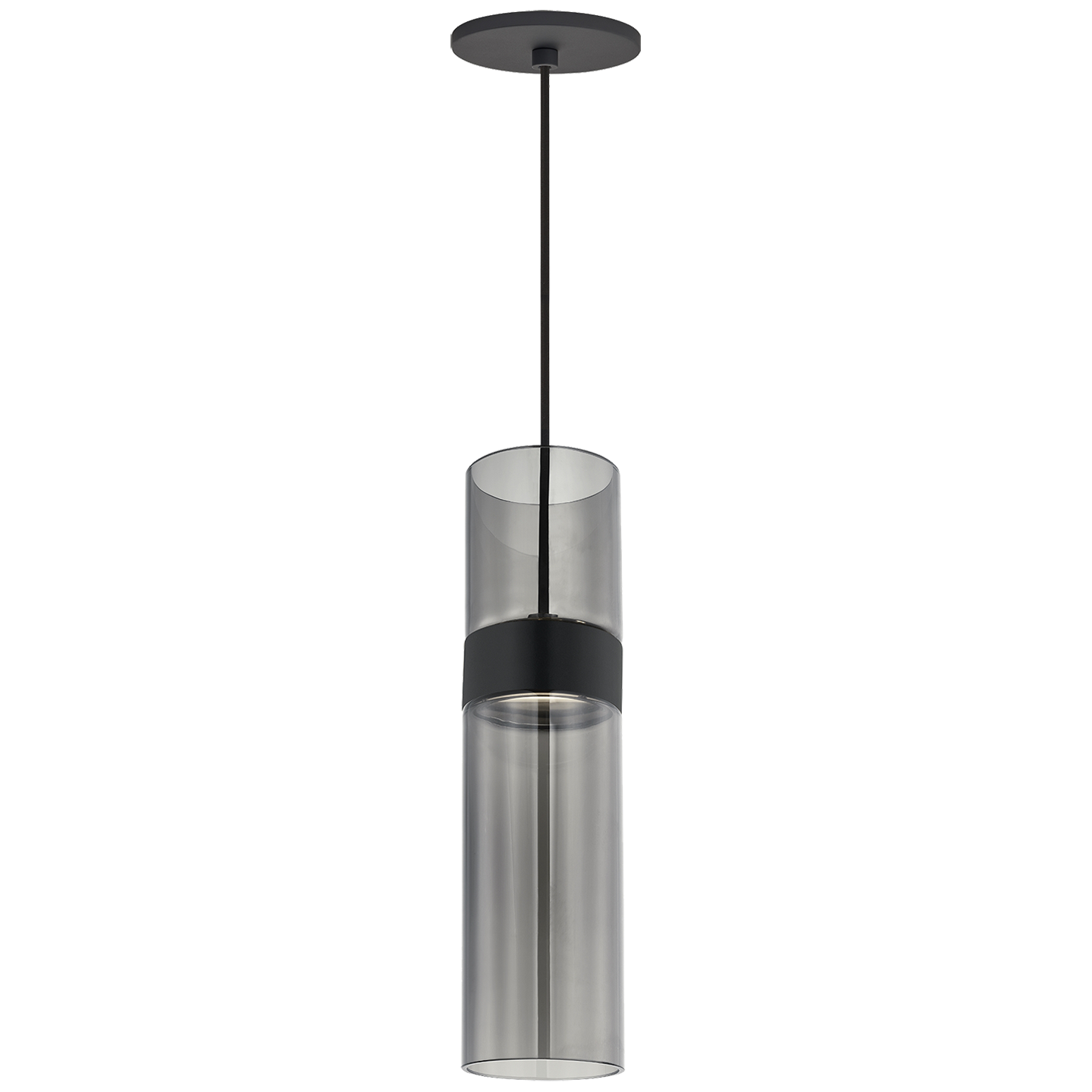 Manette Medium Pendant Transparent Smoke Glass black 3000K 90 CRI integrated led 90 cri 3000k 120v