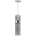 Manette Medium Pendant Transparent Smoke Glass satin nickel 3000K 90 CRI integrated led 90 cri 3000k 120v