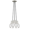 Mina 3-Light Chandelier | Satin Nickel | Black Cord 2700K