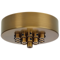 Line-Voltage Mini Canopy 19 Port Round aged brass