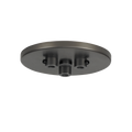 Line-Voltage Mini Canopy 3 Port Round black
