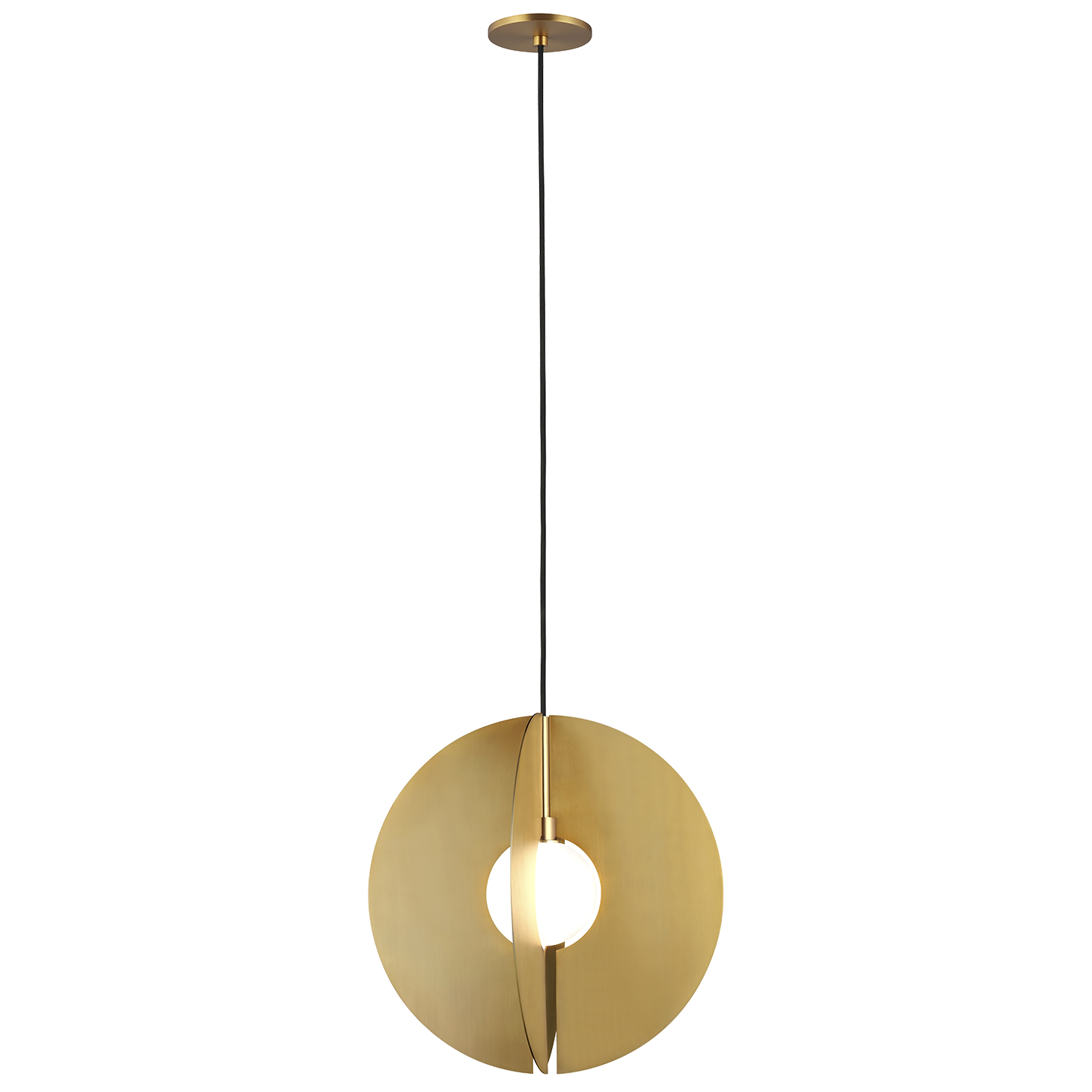 Orbel Round Pendant | Aged Brass Bulb Not Included